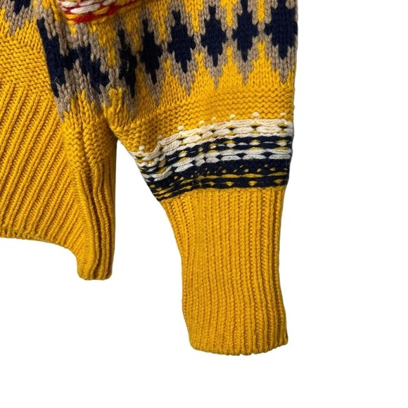 Rag & Bone Willow Fair Isle Wool Turtleneck Sweater in Yellow Size XS - Picture 11 of 16